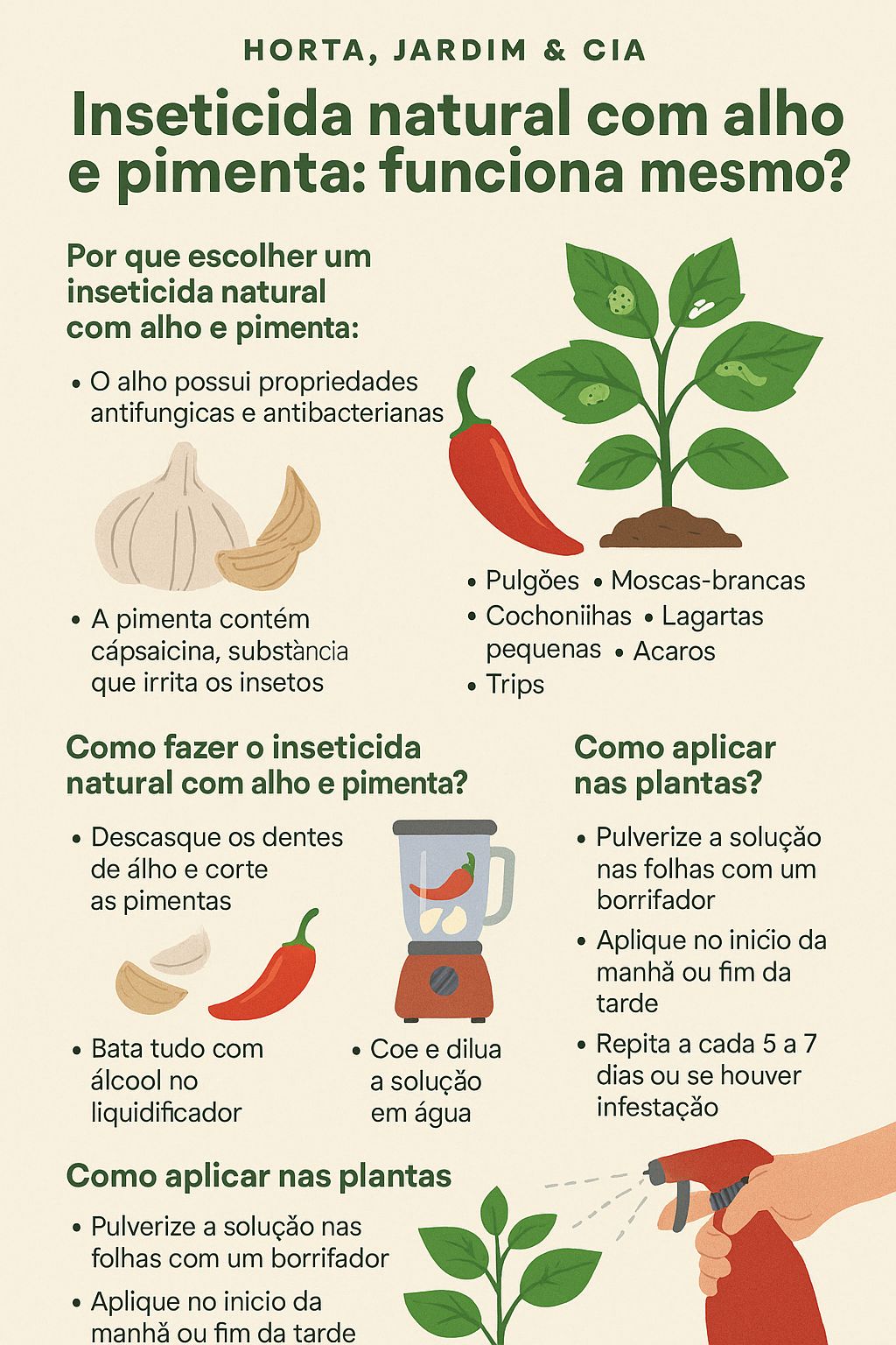 Por que usar alho e pimenta para combater pragas? - inspiração 1