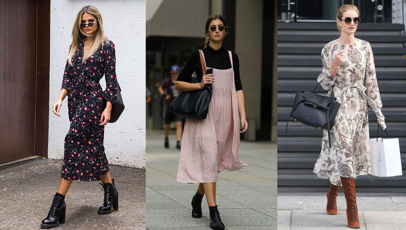 Vestidos Minimalistas e o Poder do Coturno Statement - inspiração 2