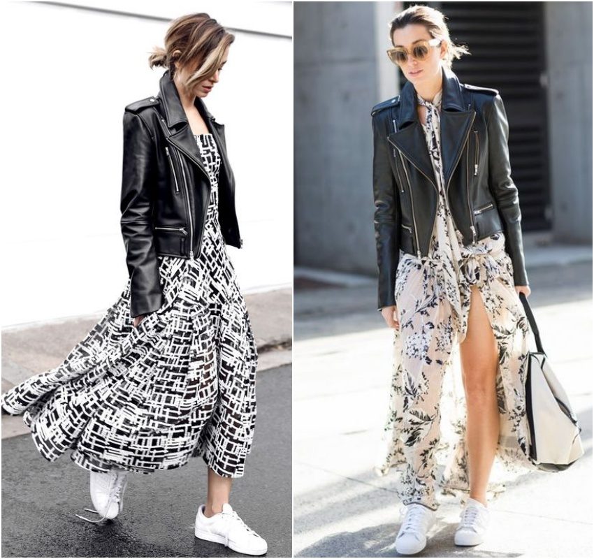 Toque Rocker: Vestido Longo e Jaqueta Oversized - inspiração 1