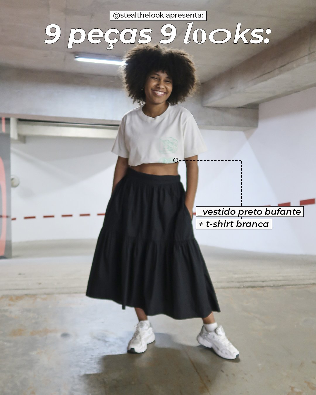 T-Shirt Básica + Saia Midi Plissada: Elegância do Dia a Dia - inspiração 2