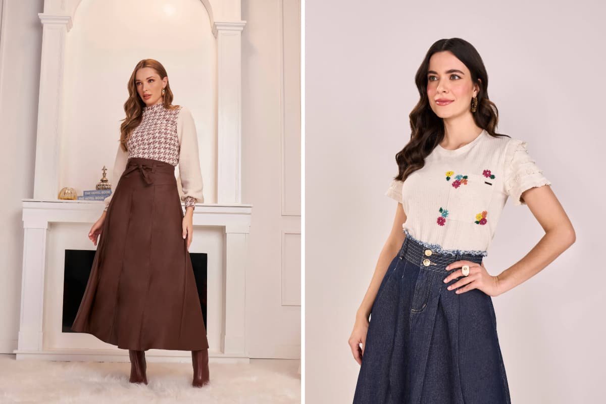 Camisas Sociais e Saia Evasê: Um Toque de Elegância Inesperada - inspiração 2