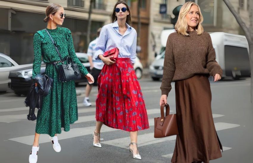 Escolhendo o Calçado Certo para sua Saia Evasê Casual - inspiração 2