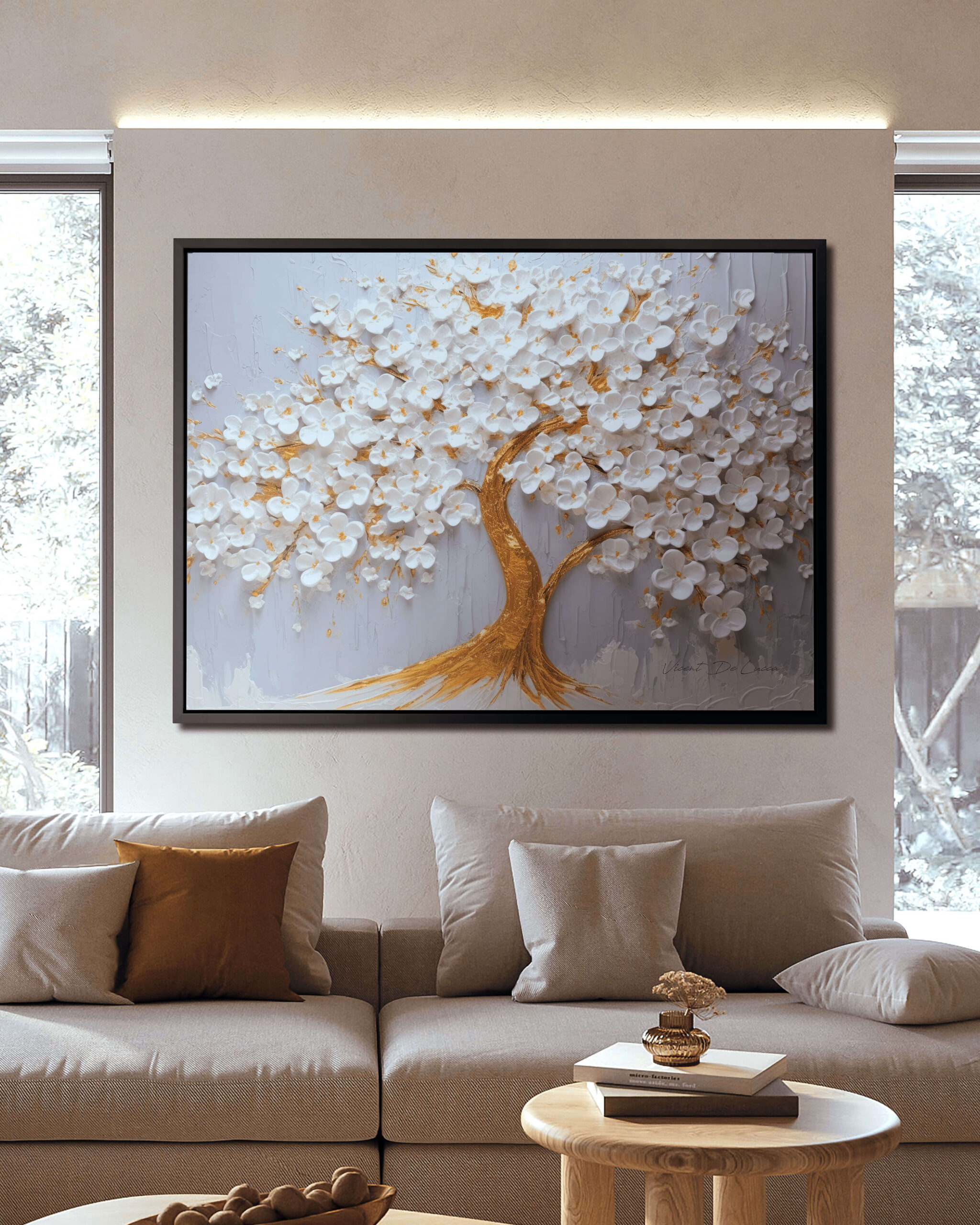 Quadros Abstratos: Cor e Emoção nas Paredes - inspiração 2