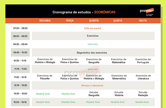 Liste Todo o Conteúdo a Ser Estudado: Não Deixe Nada Para Trás - inspiração 1