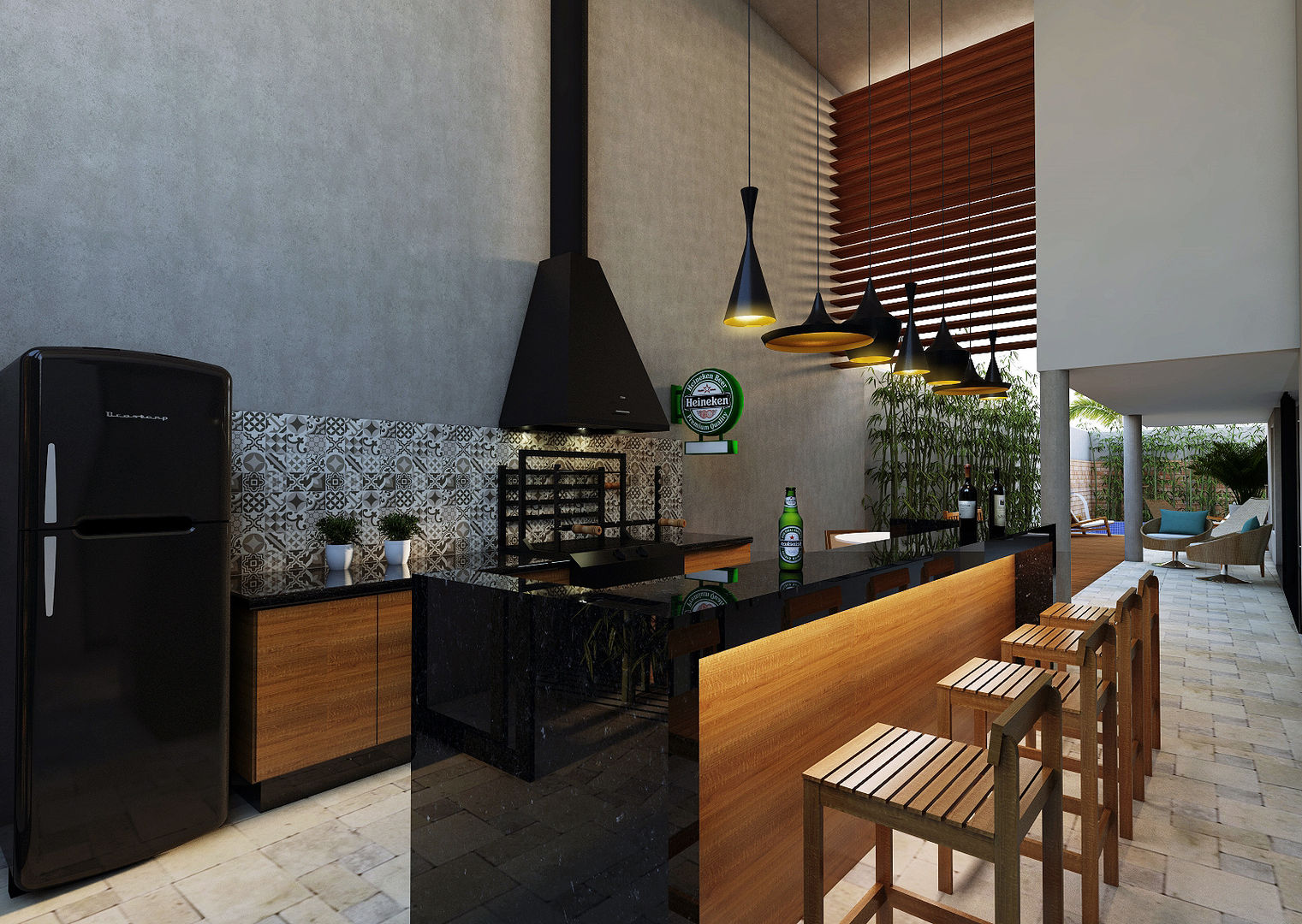 Cores e acabamentos em alta para sua Bancada da Bala - inspiração 2