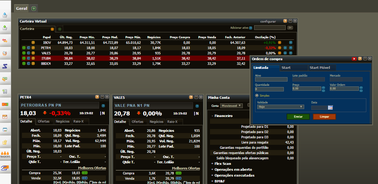 Acompanhando seus investimentos em tempo real - inspiração 2