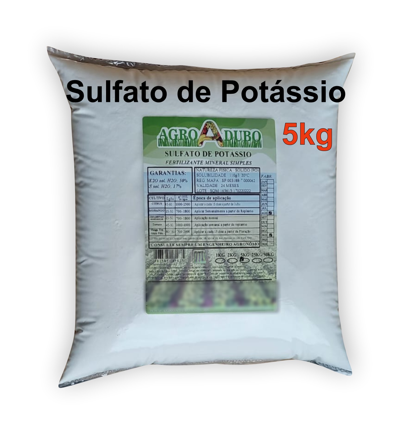 adubação de potássio para batata