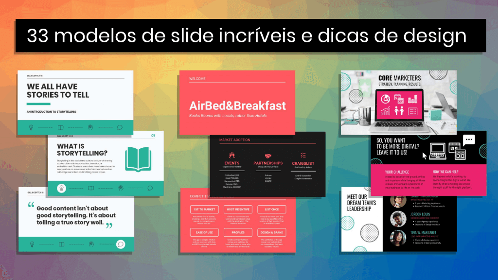 apresentação slides criativa
