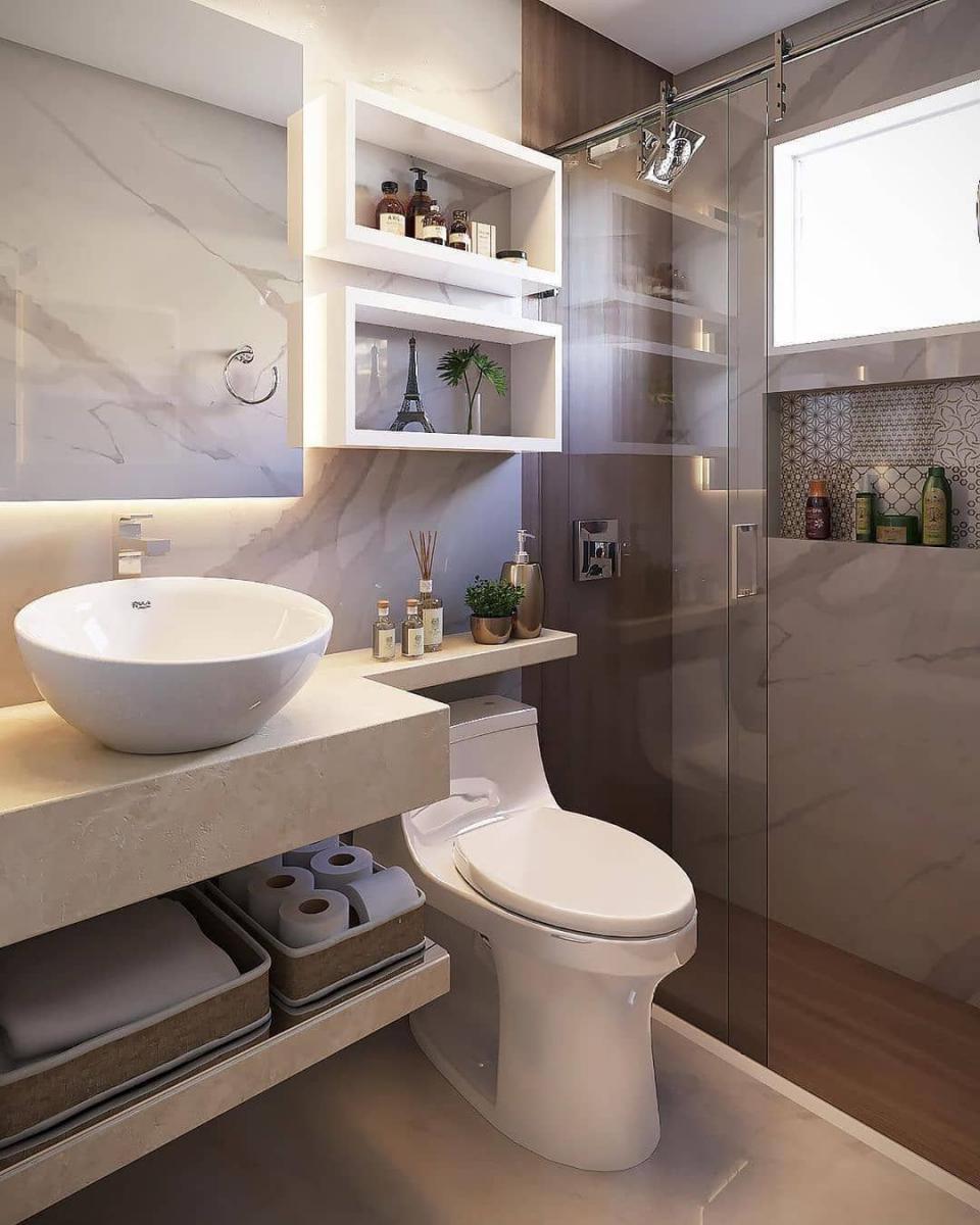 5 Cores para Banheiros Pequenos que Ampliam o Espaço