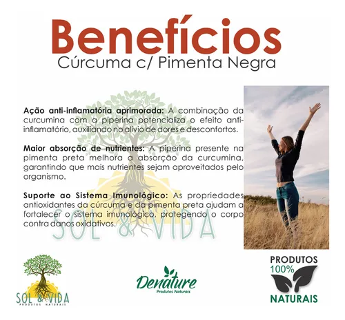 benefícios da cúrcuma com pimenta preta