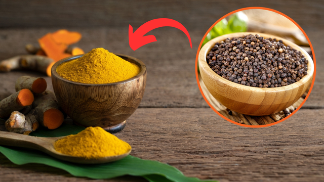 benefícios da cúrcuma com pimenta preta