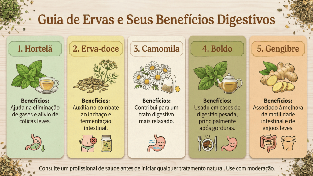 Comparativo de Chás Digestivos: Erva-Doce vs. Outras Ervas para Alívio Abdominal