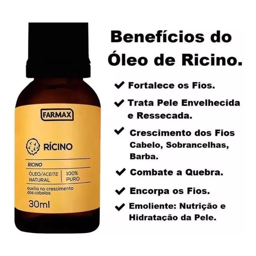benefícios do óleo de rícino no cabelo