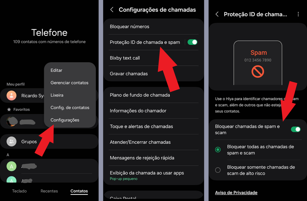Como configurar o bloqueio de spam no Android