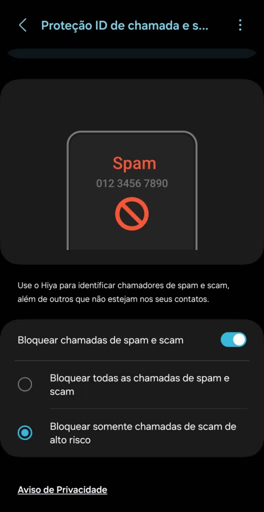 Como configurar o bloqueio de spam no Android