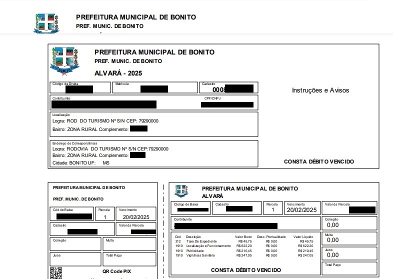 Cadastro na prefeitura para alvará