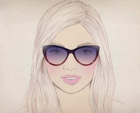 como escolher óculos para rosto coração