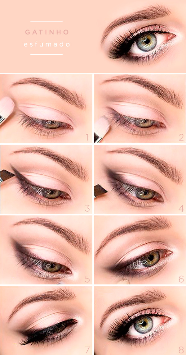 como fazer delineado esfumado com sombra