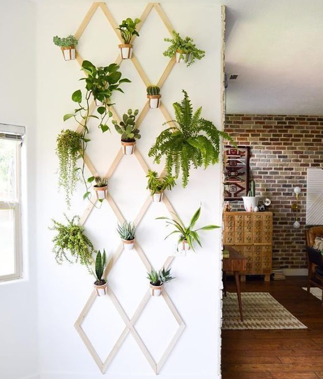 Soluções criativas para fixar vasos em hortas verticais