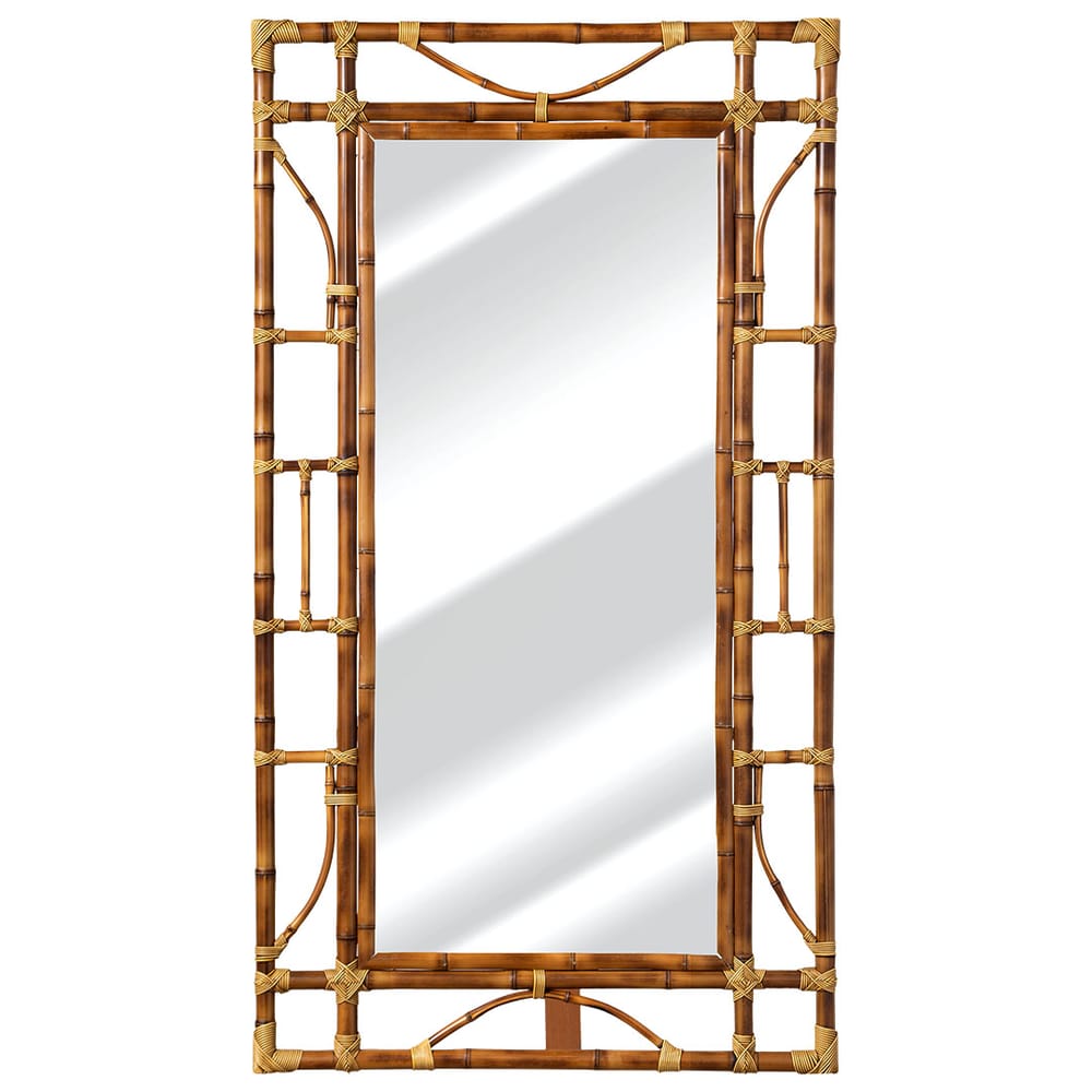 como fazer moldura de espelho de bambu