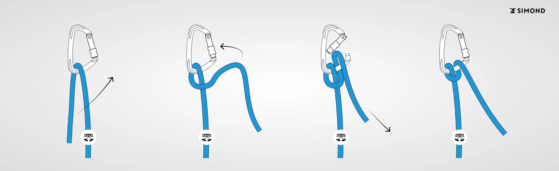 como fazer o nó de oito para escalada