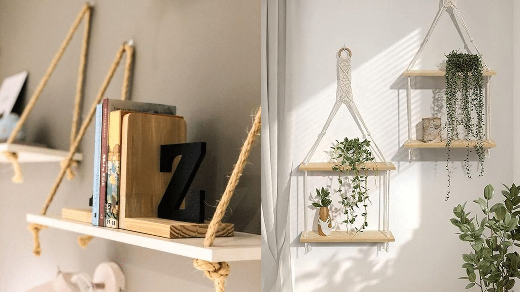 como fazer prateleira de corda sisal