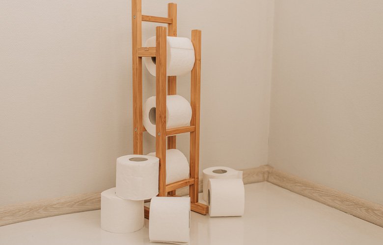 como fazer suporte para papel higiênico de chão