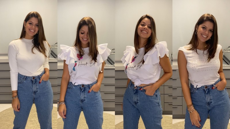 5 maneiras de usar camiseta amarrada