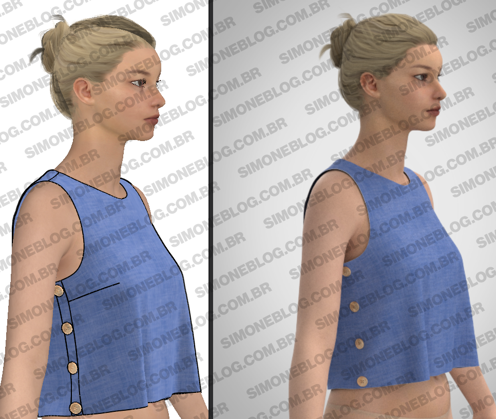 como fazer um nó lateral na blusa