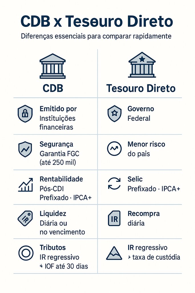 Tesouro Direto vs. CDB: Qual a melhor garantia?