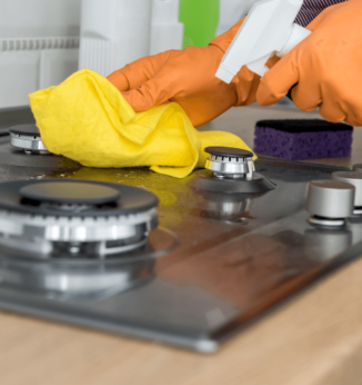 Bicarbonato e vinagre: O segredo para remover gordura pesada do seu cooktop