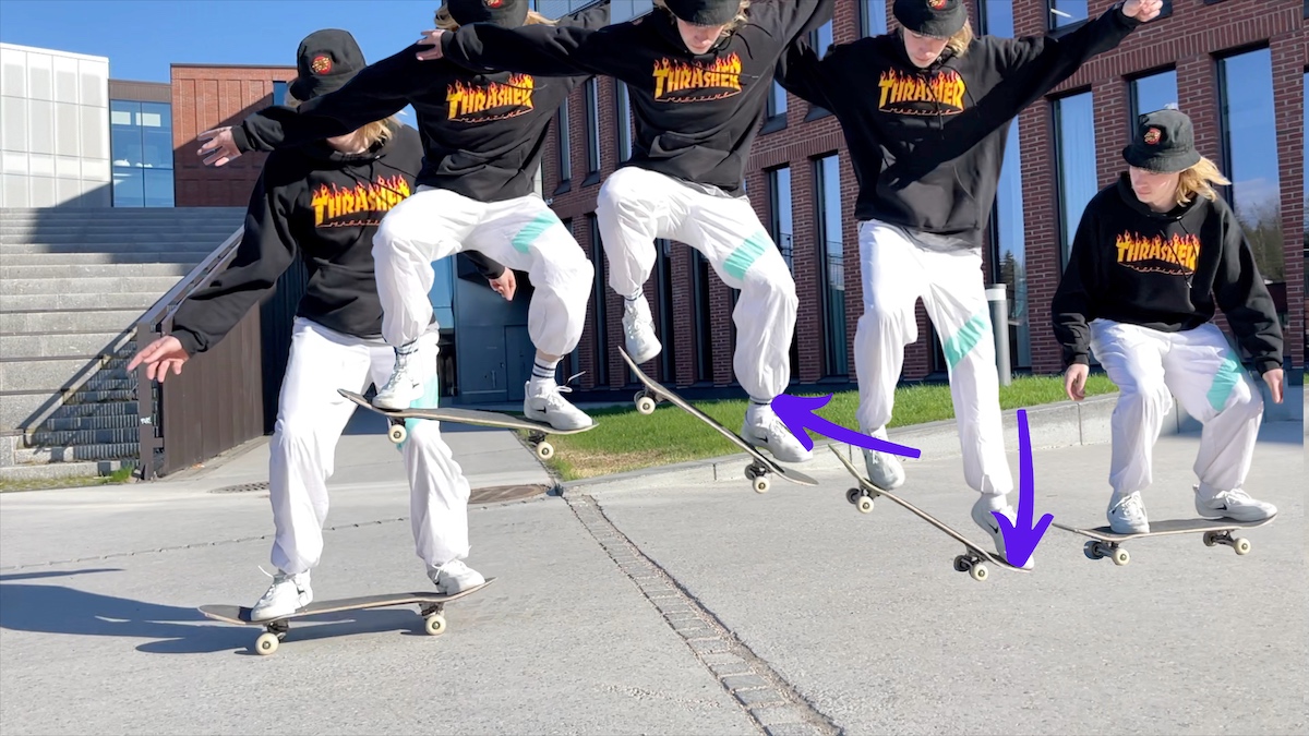 como mandar o ollie no skate passo a passo