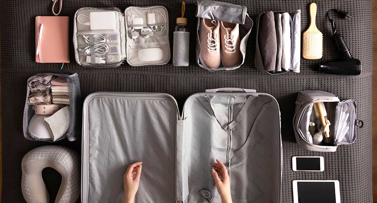 como organizar a mala de viagem de forma inteligente
