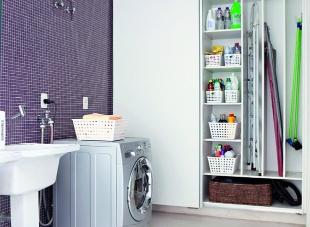 como organizar área de serviço pequena