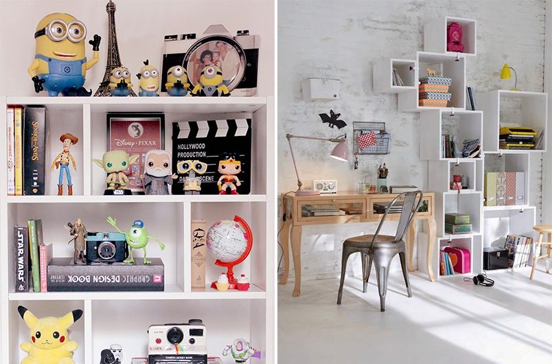 como organizar coleções na estante