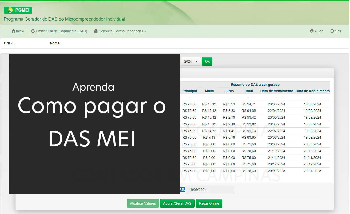 Guia completo do Débito Automático do DAS MEI