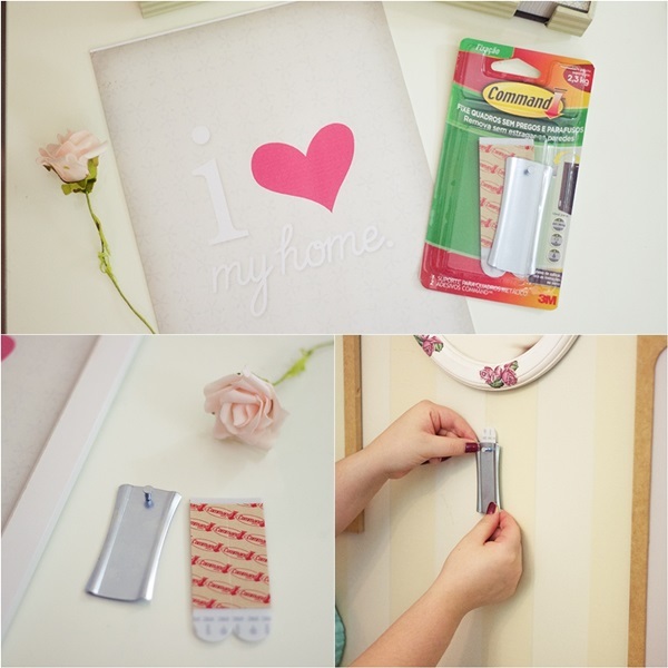 como pendurar quadros sem furar a parede