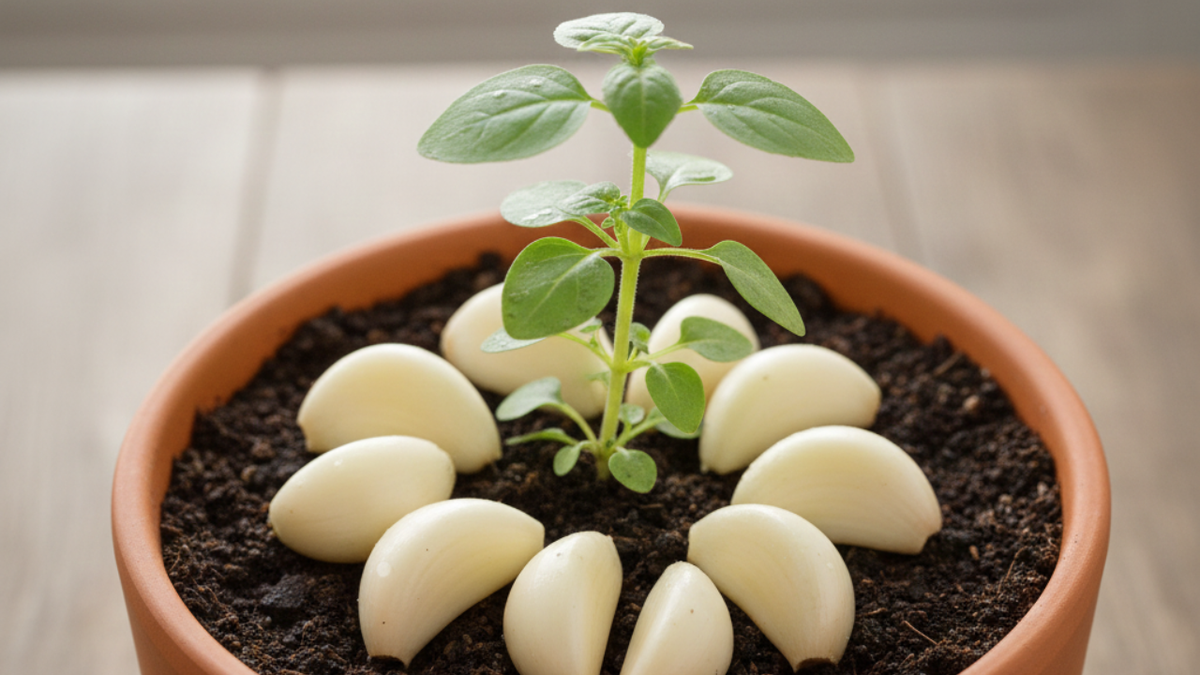 como plantar dente de alho em casa