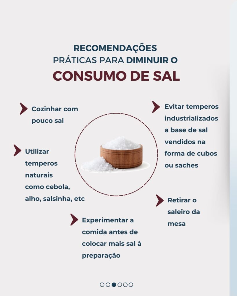 como reduzir a ingestão de sal na comida