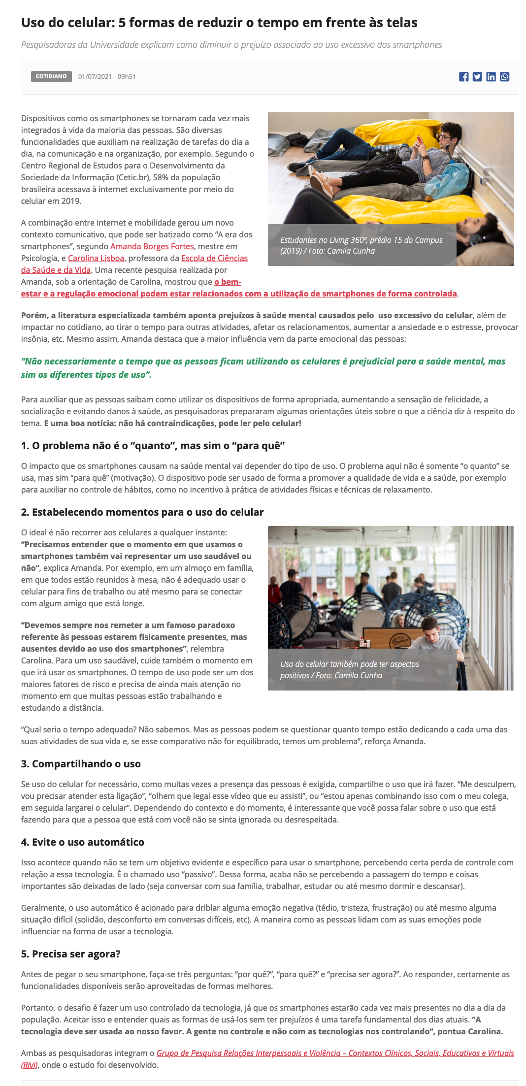 como reduzir o tempo de tela no celular