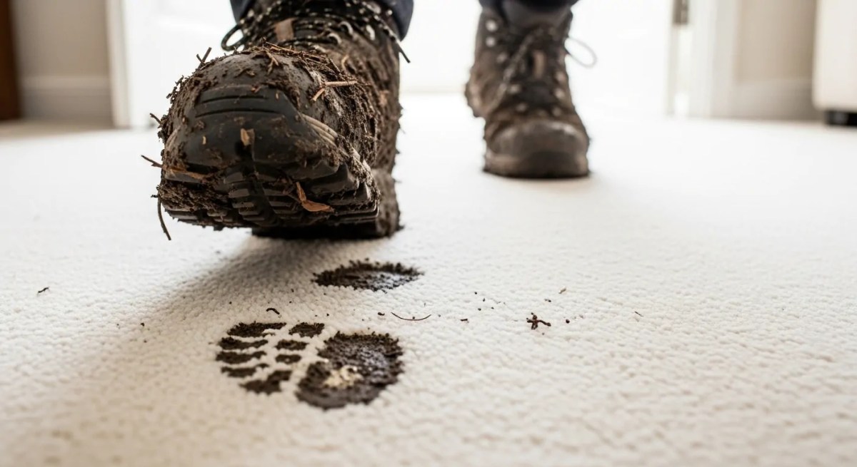 como tirar mancha de barro do tapete