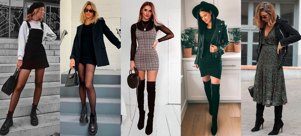 Dicas para usar coturno com vestido de inverno