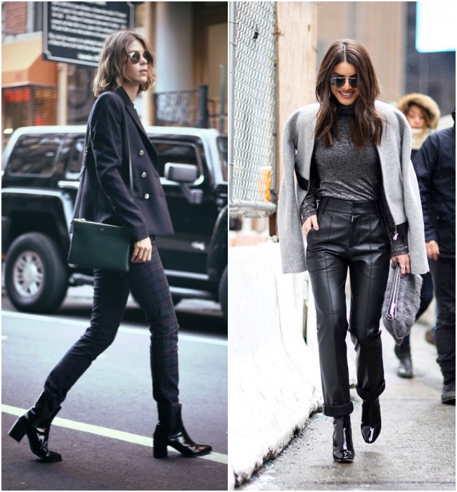 como usar bota de verniz preta