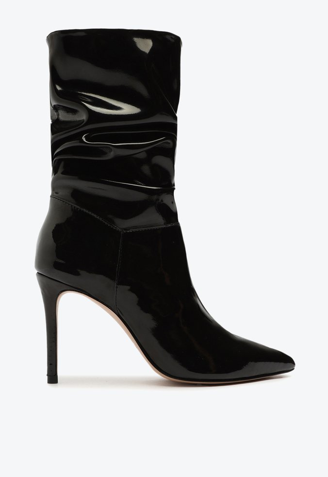 Como combinar bota de verniz com vestidos