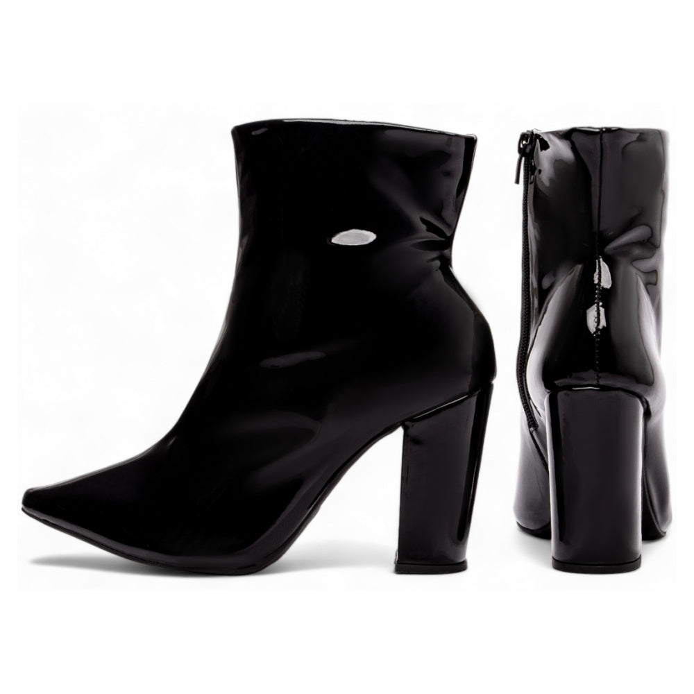 como usar bota de verniz preta