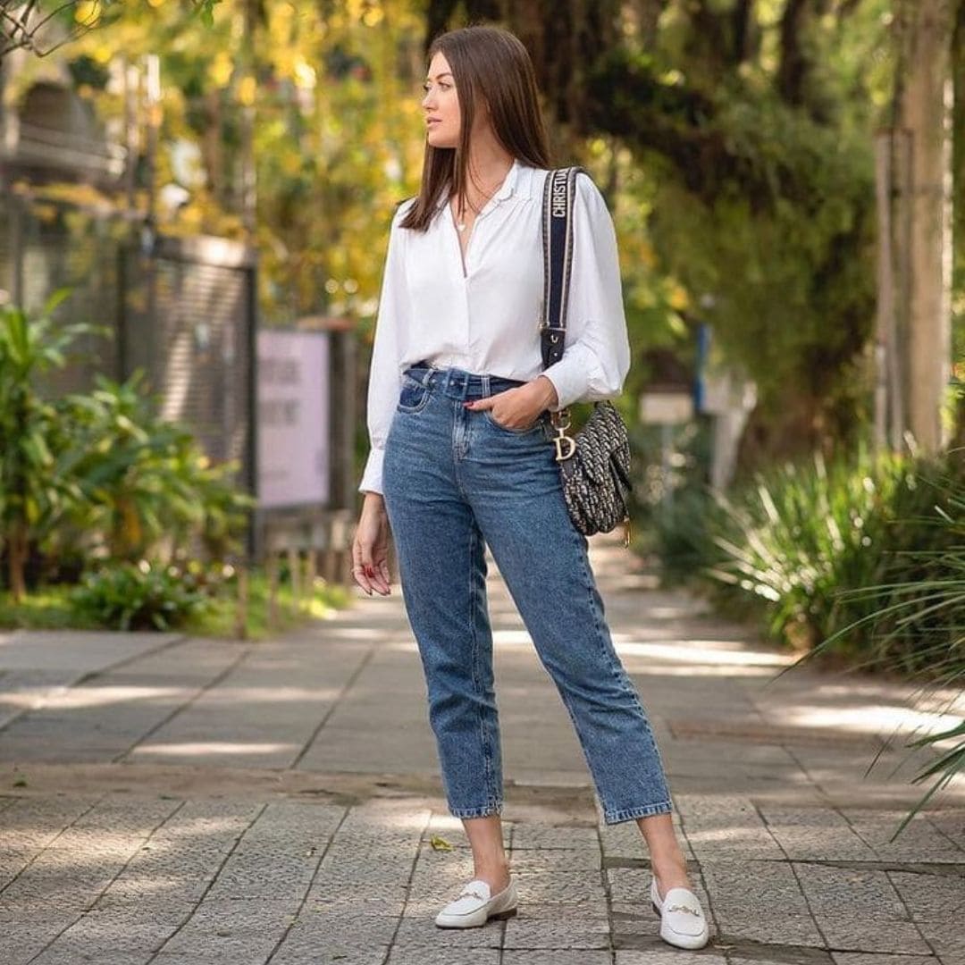 como usar calça jeans reta feminina