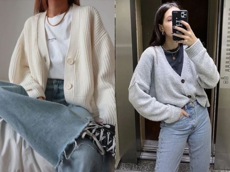 O guia definitivo para combinar cardigan com calças amplas