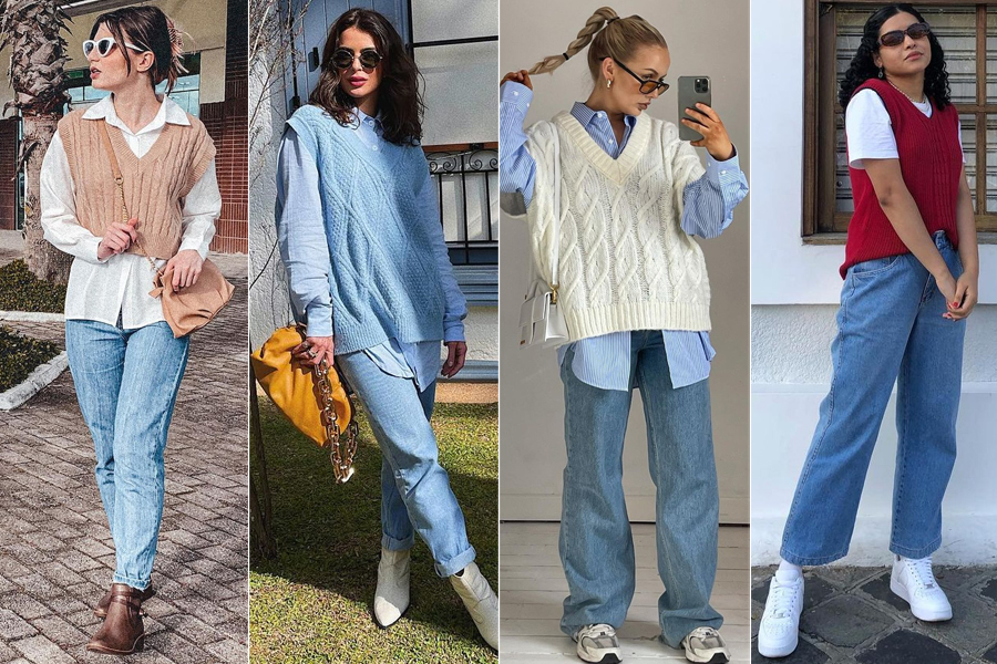 5 maneiras de usar colete de tricô no verão