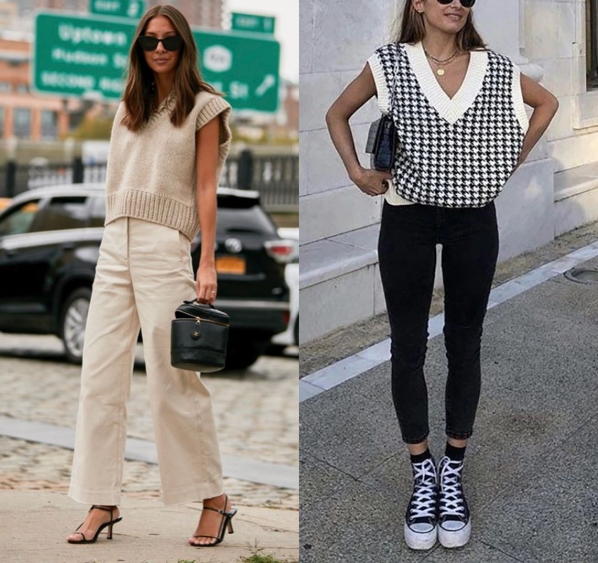 Coletes de tricô: A peça chave para looks estilosos