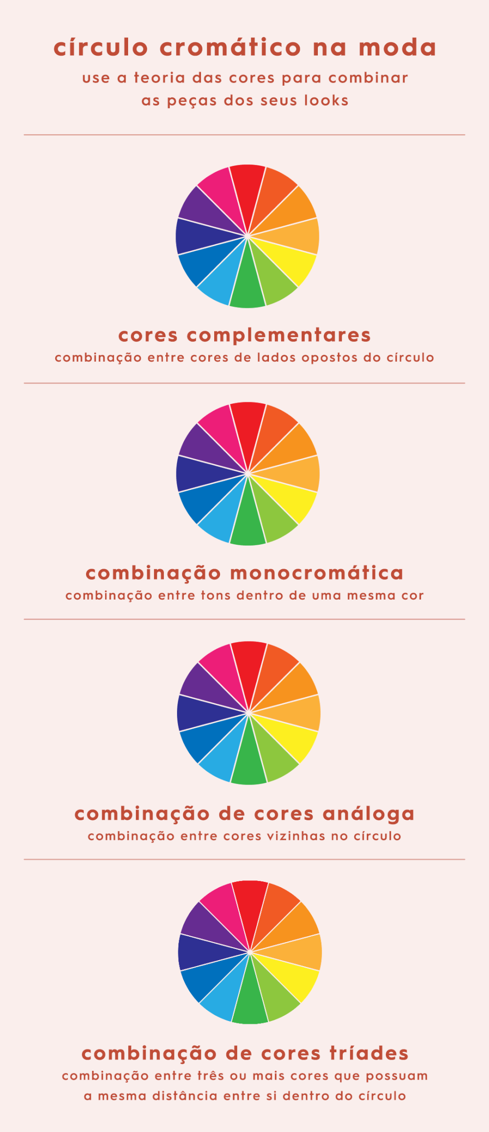 como usar cores complementares no look